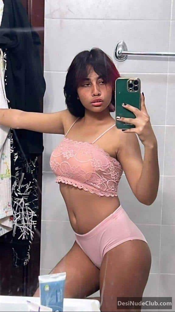 Curvy Nri Girl Nude Selfies In The Shower 1