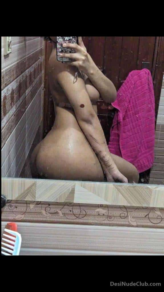 Curvy Nri Girl Nude Selfies In The Shower 004